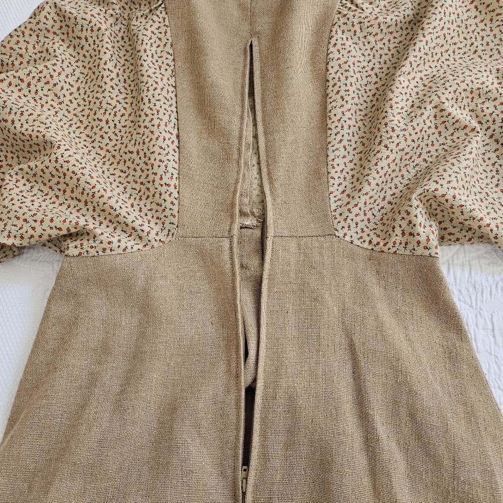 Vintage 70s dress prairie cottage core tiny floral print hippie boho size XS - Picture 6 of 14